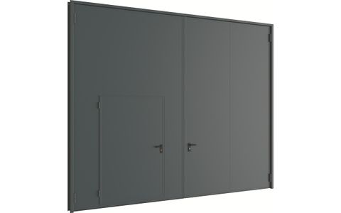 Распашные промышленные ворота DoorHan